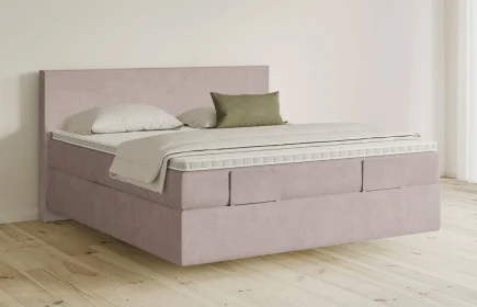 Mozart Boxspringbett Serie 5 Bach 180x200 Samt Blossom Pink H3/H3 schwebend