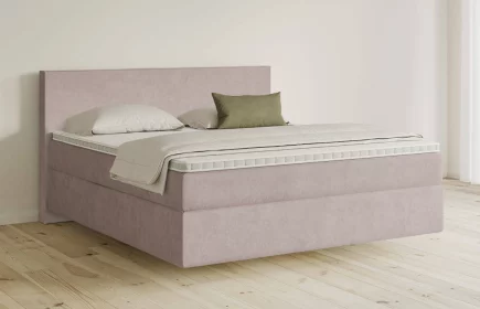 Mozart Boxspringbett Serie 5 Bach 180x200 Samt Hellrosa H3/H3 schwebend