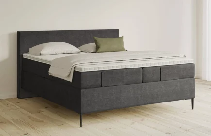 Mozart Boxspringbett Serie 5 Bach 180x210 Feiner Stoff Carbon Grey H3/H4