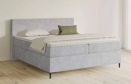 Mozart Boxspringbett Serie 5 Bach 180x210 Samt Hellgrau H2/H3