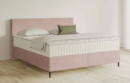 Mozart Boxspringbett Serie 5 Bach 180x220 Feiner Stoff Rosa H3/H3 Königliche Matratze