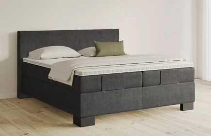 Mozart Boxspringbett Serie 5 Bach 200x200 Feiner Stoff Carbon Grey H3/H2