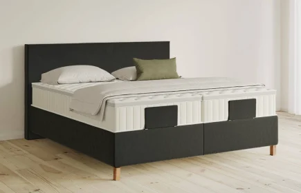 Mozart Boxspringbett Serie 5 Bach 200x200 Samt Raven Silk H3/H3 Königliche Matratze