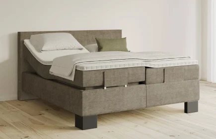 Mozart Boxspringbett Serie 5 Bach 240x200 elektrisch Feiner Stoff Dusty Taupe H2/H2