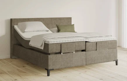 Mozart Boxspringbett Serie 5 Bach 240x200 elektrisch Feiner Stoff Dusty Taupe H3/H3