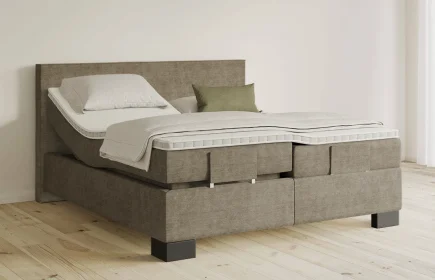 Mozart Boxspringbett Serie 5 Bach 240x200 elektrisch Feiner Stoff Dusty Taupe H3/H3