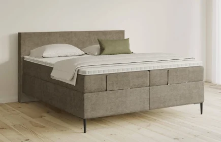 Mozart Boxspringbett Serie 5 Bach 240x200 Feiner Stoff Dusty Taupe H3/H3