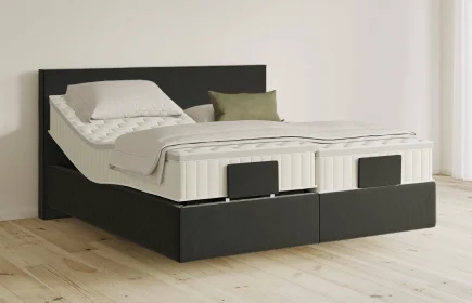 Mozart Boxspringbett Serie 5 Bach 240x210 elektrisch Samt Raven Silk H3/H3 schwebend Königliche Matratze