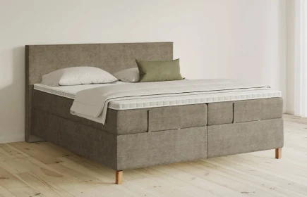 Mozart Boxspringbett Serie 5 Bach 240x220 Feiner Stoff Dusty Taupe H2/H2