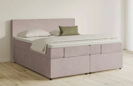 Mozart Boxspringbett Serie 5 Bach 240x220 mit Bettkasten Samt Blossom Pink H2/H3