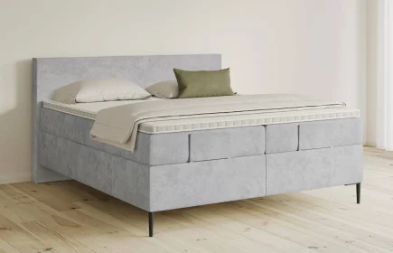 Mozart Boxspringbett Serie 5 Bach 240x220 Samt Fog Grey H3/H3