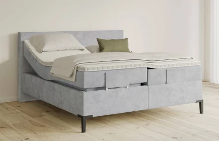 Mozart Boxspringbett Serie 5 Bach 280x200 elektrisch Samt Fog Grey H3/H3