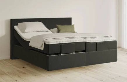Mozart Boxspringbett Serie 5 Bach 280x200 elektrisch Samt Raven Silk H2/H2 schwebend