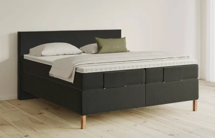 Mozart Boxspringbett Serie 5 Bach 280x200 Samt Raven Silk H3/H3