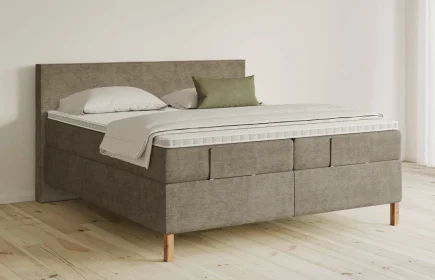 Mozart Boxspringbett Serie 5 Bach 280x220 Feiner Stoff Dusty Taupe H3/H2