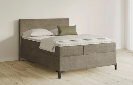 Mozart Boxspringbett Serie 5 Bach 90x200 Feiner Stoff Dusty Taupe H2
