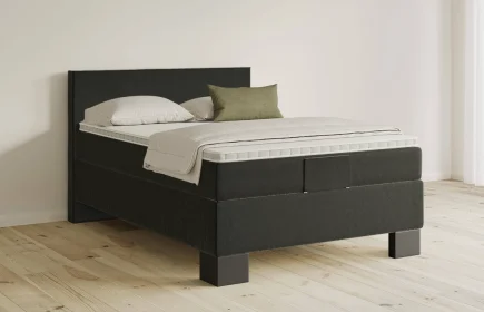 Mozart Boxspringbett Serie 5 Bach 90x200 Samt Raven Silk H3
