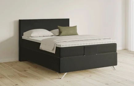 Mozart Boxspringbett Serie 5 Bach 90x200 Samt Raven Silk H3
