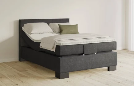 Mozart Boxspringbett Serie 5 Bach 90x220 elektrisch Feiner Stoff Carbon Grey H3