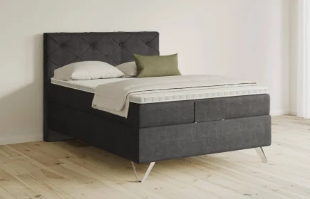 Mozart Boxspringbett Serie 5 Brahms 140x200 Feiner Stoff Carbon Grey H2