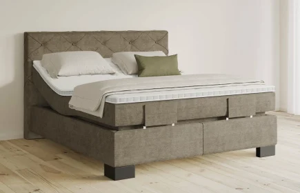 Mozart Boxspringbett Serie 5 Brahms 160x200 elektrisch Feiner Stoff Dusty Taupe H3/H3