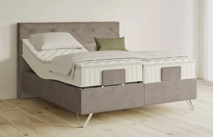 Mozart Boxspringbett Serie 5 Brahms 160x200 elektrisch Samt Cookie H3/H3 Königliche Matratze