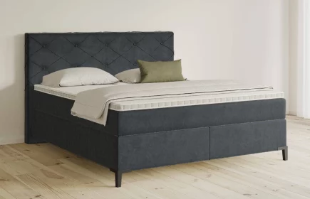 Mozart Boxspringbett Serie 5 Brahms 160x200 Samt Anthrazit H2/H3