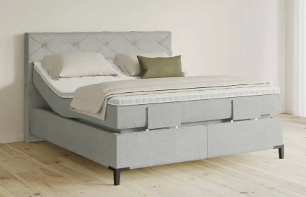 Mozart Boxspringbett Serie 5 Brahms 180x200 elektrisch Feiner Stoff Lunar Mist H3/H3