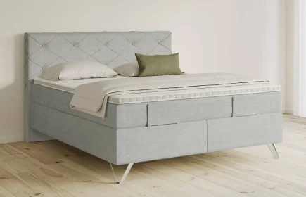 Mozart Boxspringbett Serie 5 Brahms 180x200 Feiner Stoff Lunar Mist H3/H4