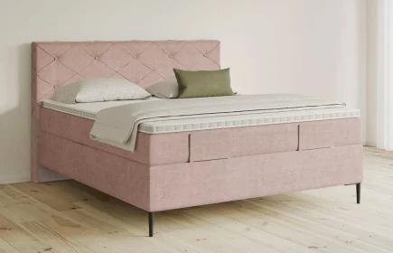 Mozart Boxspringbett Serie 5 Brahms 180x200 Feiner Stoff Rose Glow H4/H3