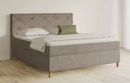 Mozart Boxspringbett Serie 5 Brahms 180x200 Samt Beigebraun H3/H3