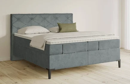 Mozart Boxspringbett Serie 5 Brahms 180x200 Samt Dusty Blues H3/H3