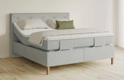 Mozart Boxspringbett Serie 5 Brahms 180x220 elektrisch Feiner Stoff Lunar Mist H3/H3
