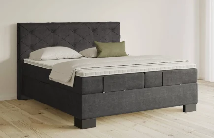Mozart Boxspringbett Serie 5 Brahms 180x220 Feiner Stoff Carbon Grey H3/H3