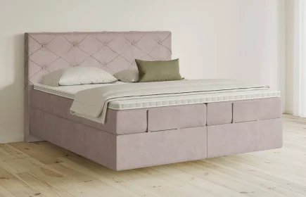 Mozart Boxspringbett Serie 5 Brahms 240x200 Samt Blossom Pink H2/H3 schwebend