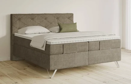 Mozart Boxspringbett Serie 5 Brahms 280x200 Feiner Stoff Dusty Taupe H2/H2