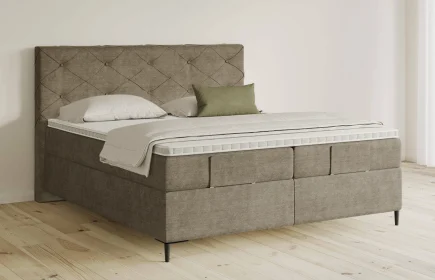 Mozart Boxspringbett Serie 5 Brahms 280x200 Feiner Stoff Dusty Taupe H4/H2