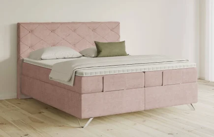 Mozart Boxspringbett Serie 5 Brahms 280x200 Feiner Stoff Rose Glow H3/H2