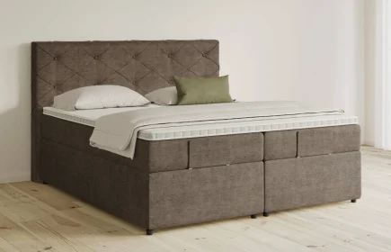 Mozart Boxspringbett Serie 5 Brahms 280x200 mit Bettkasten Feiner Stoff Nutshell H3/H3