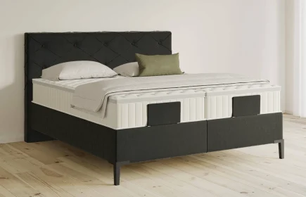 Mozart Boxspringbett Serie 5 Brahms 280x200 Samt Raven Silk H2/H3 Königliche Matratze