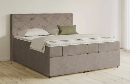 Mozart Boxspringbett Serie 5 Brahms 280x220 mit Bettkasten Samt Cookie H2/H2