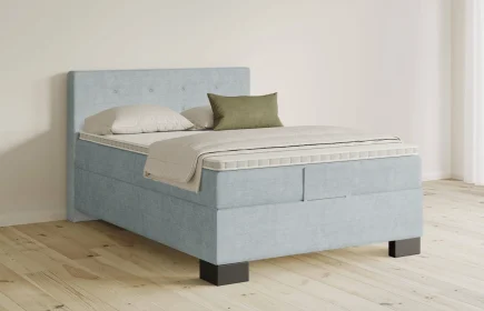 Mozart Boxspringbett Serie 5 Clementi 140x200 Feiner Stoff Frosted Azure H3