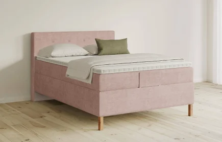 Mozart Boxspringbett Serie 5 Clementi 140x210 Feiner Stoff Rose Glow H4