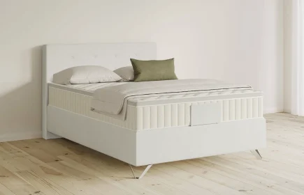 Mozart Boxspringbett Serie 5 Clementi 140x220 Samt Vanilla Nice H2 Königliche Matratze