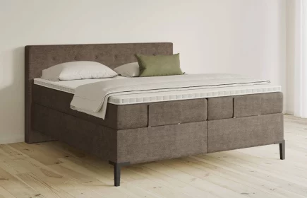 Mozart Boxspringbett Serie 5 Clementi 180x200 elektrisch Feiner Stoff Braun H3/H2