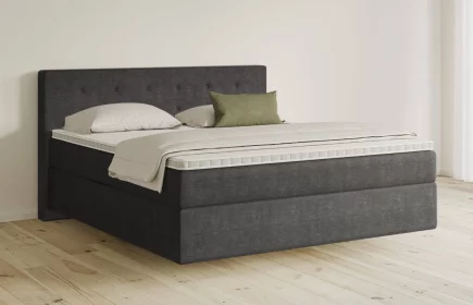 Mozart Boxspringbett Serie 5 Clementi 180x200 Feiner Stoff Anthrazit H3/H4 schwebend