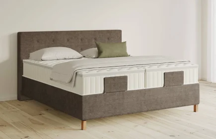 Mozart Boxspringbett Serie 5 Clementi 180x200 Feiner Stoff Nutshell H2/H2 Königliche Matratze