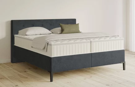 Mozart Boxspringbett Serie 5 Clementi 180x200 Samt Anthrazit H3/H3 Königliche Matratze