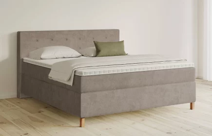 Mozart Boxspringbett Serie 5 Clementi 180x200 Samt Beigebraun H3/H3