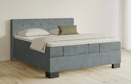 Mozart Boxspringbett Serie 5 Clementi 180x200 Samt Dusty Blues H3/H3